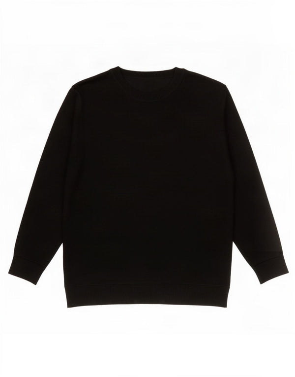 Zara Womens Oversized Boat Neck Jumper Sweater UK 10 Small Black