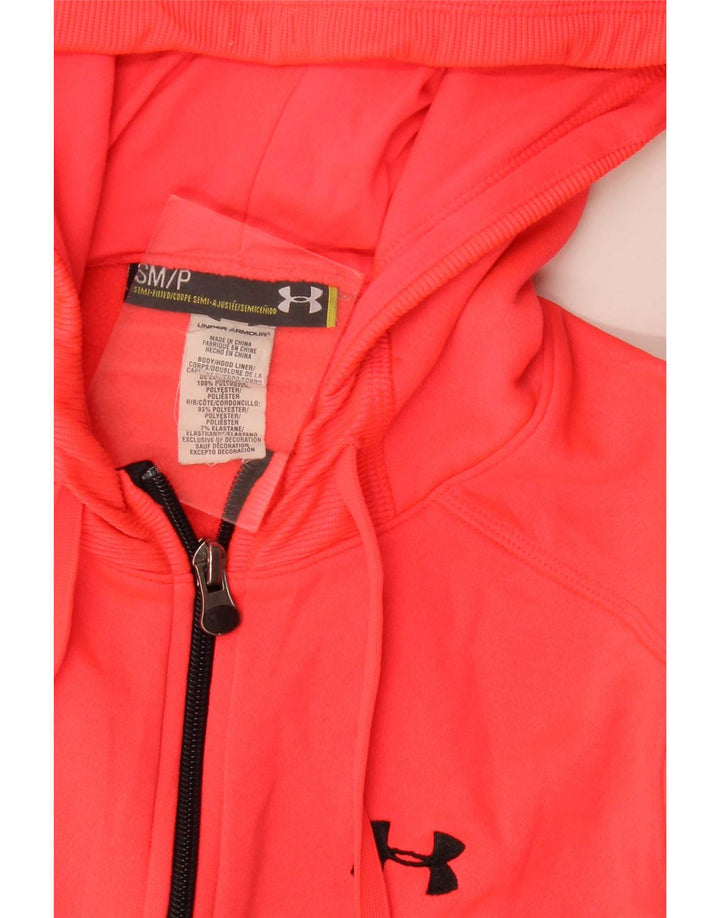 Maglione con cappuccio e zip da donna Under Armour UK 10 piccolo poliestere rosa