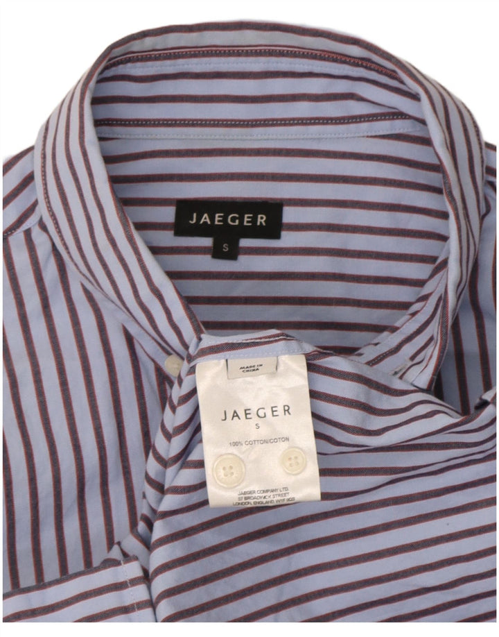 Camicia Uomo Jaeger Piccola Cotone Gessato Blu