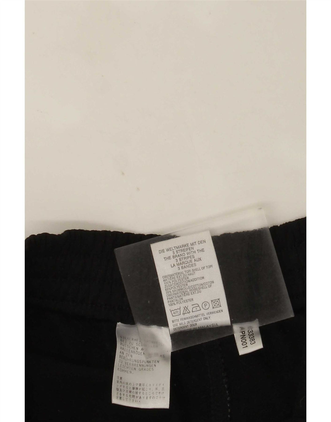 Pantaloni da tuta da uomo Adidas UK 42/44 Large Nero Poliestere