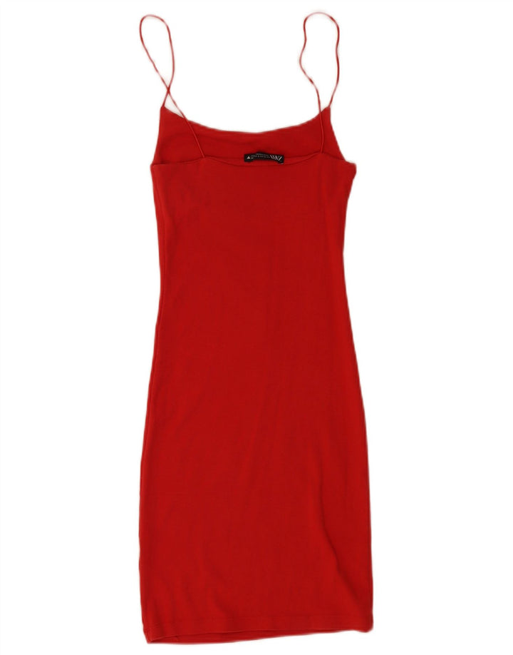 Prendisole da donna Zara UK 8 piccolo rosso in cotone