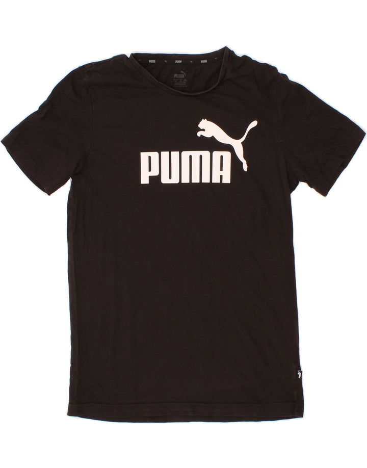 PUMA Mens Graphic T-Shirt Top Medium Black Cotton Vintage Puma and Second-Hand Puma from Messina Hembry 