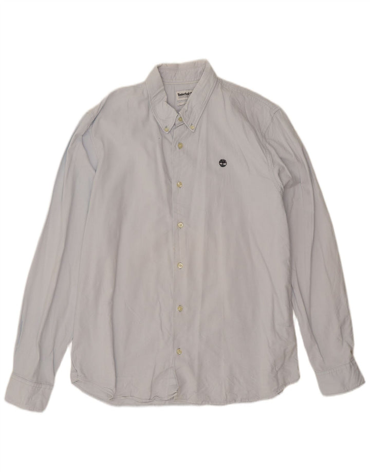 Camicia Timberland da uomo slim fit XL in cotone blu