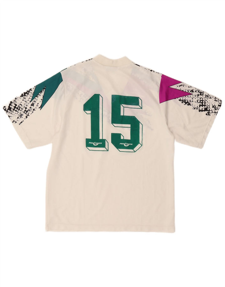 T-shirt grafica da uomo Pro Touch Top Large Sport geometrico bianco sporco