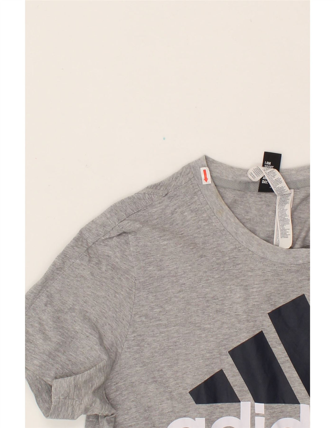 ADIDAS Mens Graphic T-Shirt Top Medium Grey Cotton Vintage Adidas and Second-Hand Adidas from Messina Hembry 