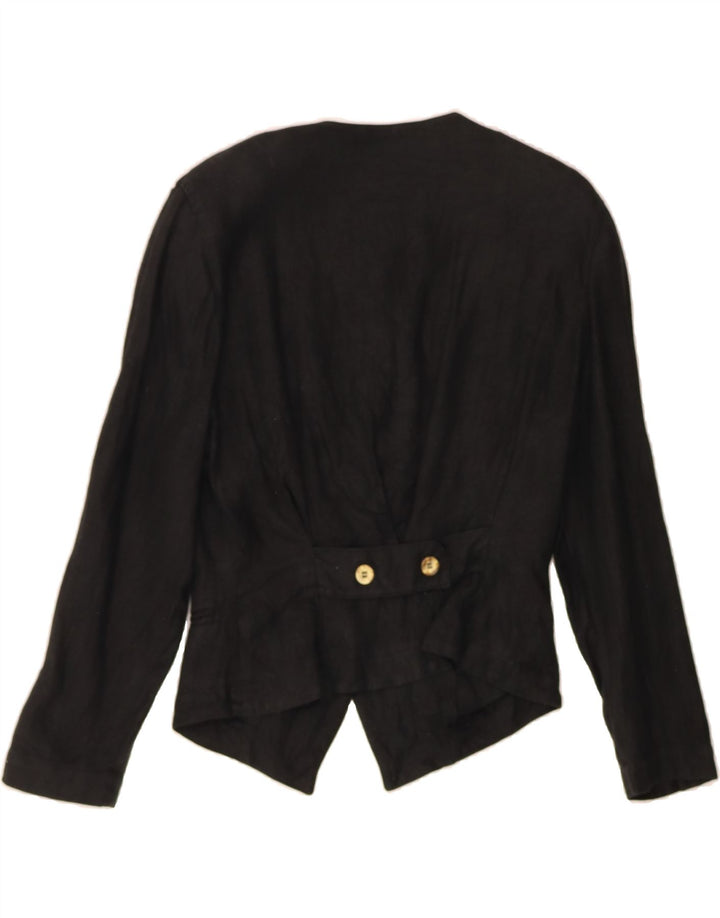 JEAN PAUL Womens 5 Button Blazer Jacket UK 10 Small Black Vintage Jean Paul and Second-Hand Jean Paul from Messina Hembry 