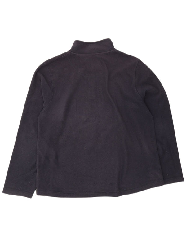 Maglione in pile da uomo con collo con zip Weird Fish 2XL poliestere blu navy