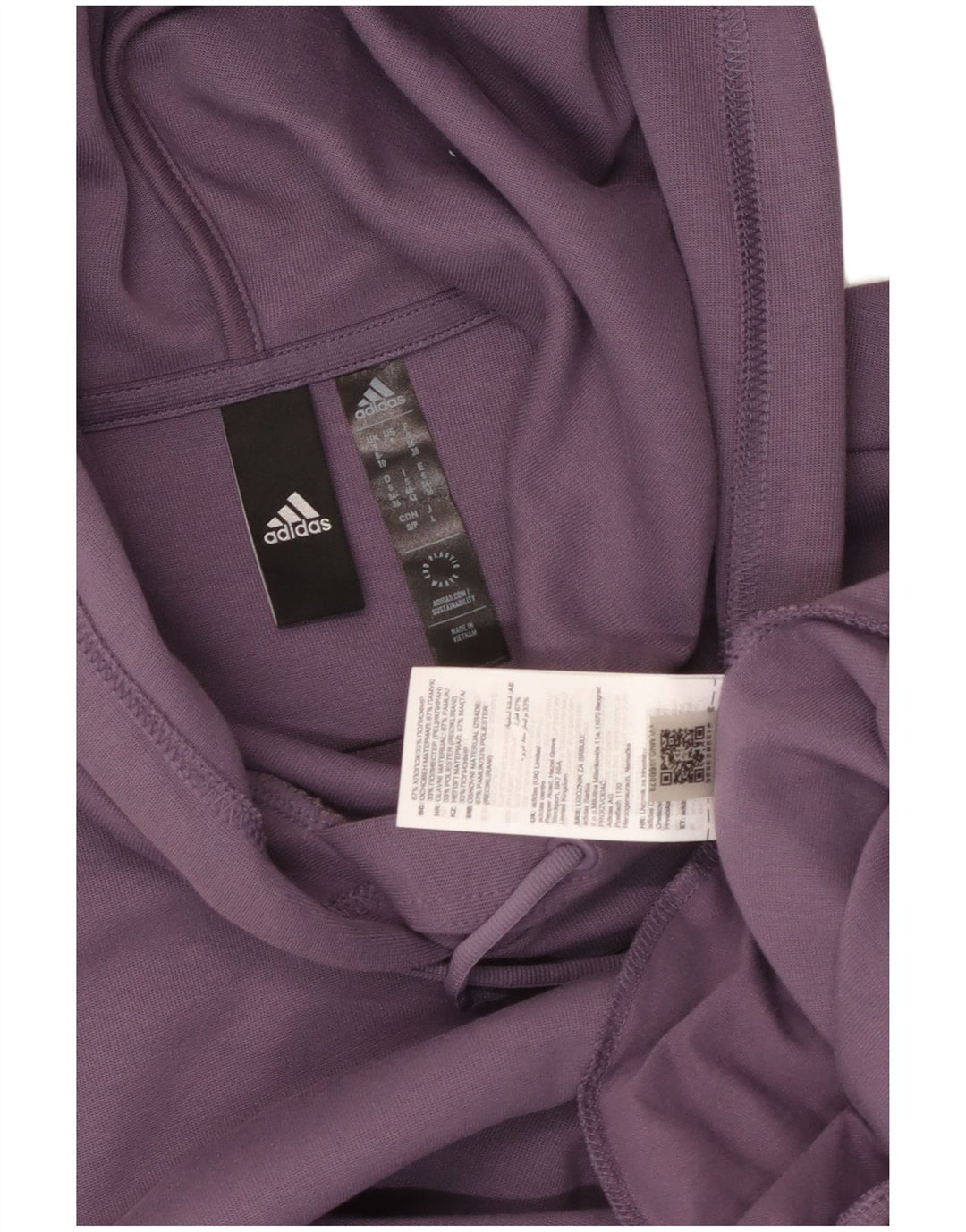 Maglione oversize con cappuccio da donna ADIDAS UK 8/10 piccolo cotone viola