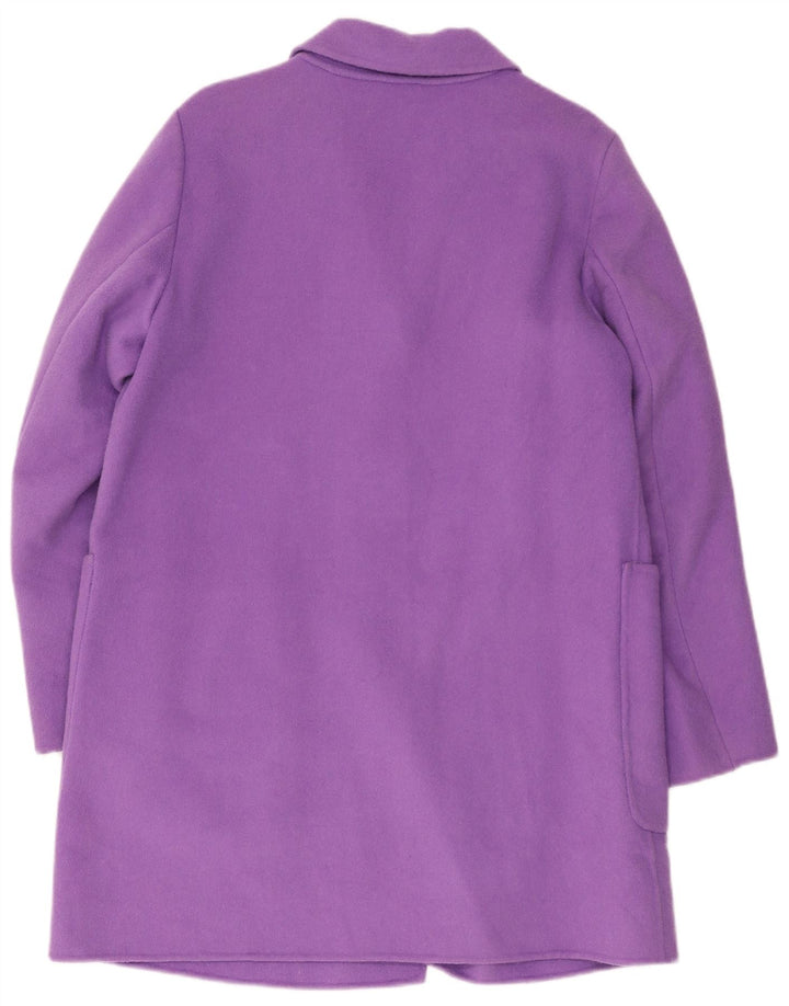 Cappotto da donna Benetton UK 14 Large Viola Lana