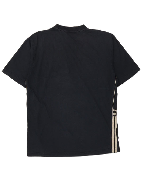 T-shirt da uomo Lotto Top UK 40/42 Large Blu Navy in cotone color block