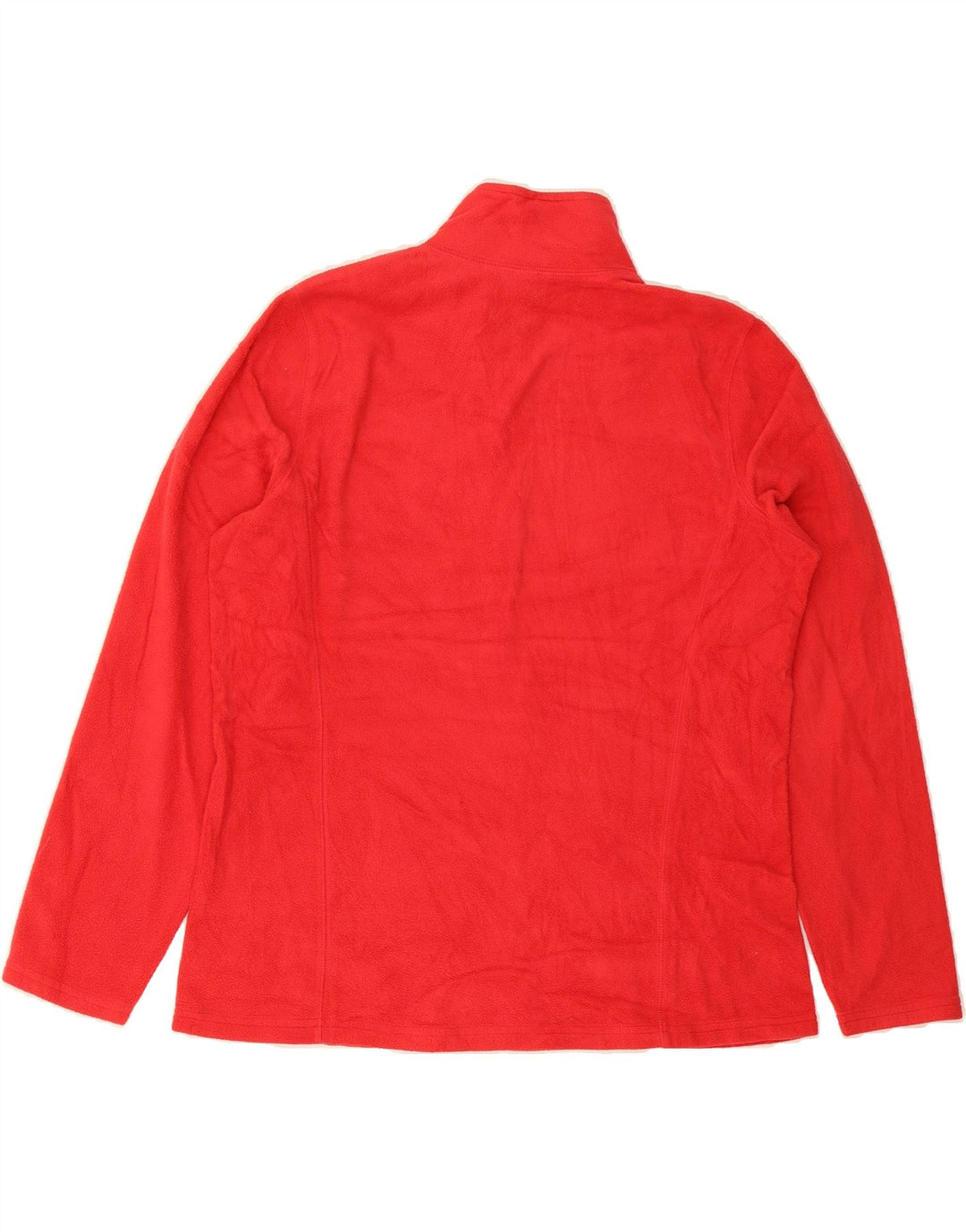 EDDIE BAUER Womens Zip Neck Fleece Jumper UK 16 Large Red Polyester Vintage Eddie Bauer and Second-Hand Eddie Bauer from Messina Hembry 
