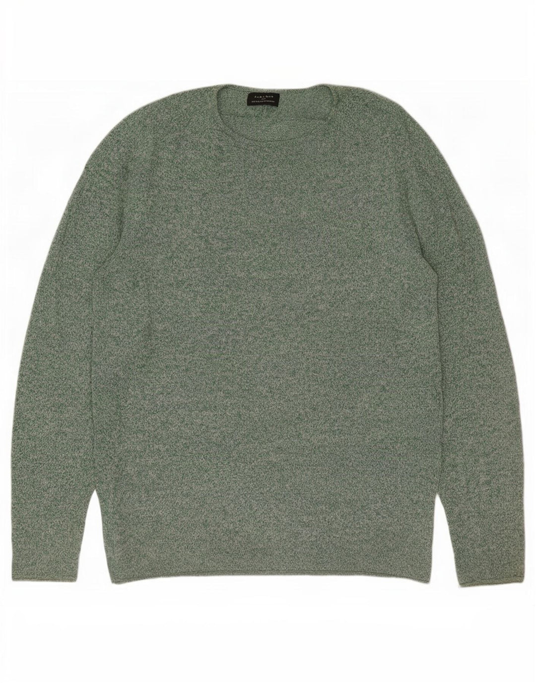 Maglione Zara da uomo con scollo a barca, grande verde screziato