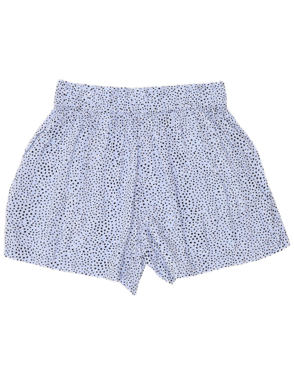 Pantaloncini a vita alta da donna Marks & Spencer UK 12 medi W30 blu stampa animalier