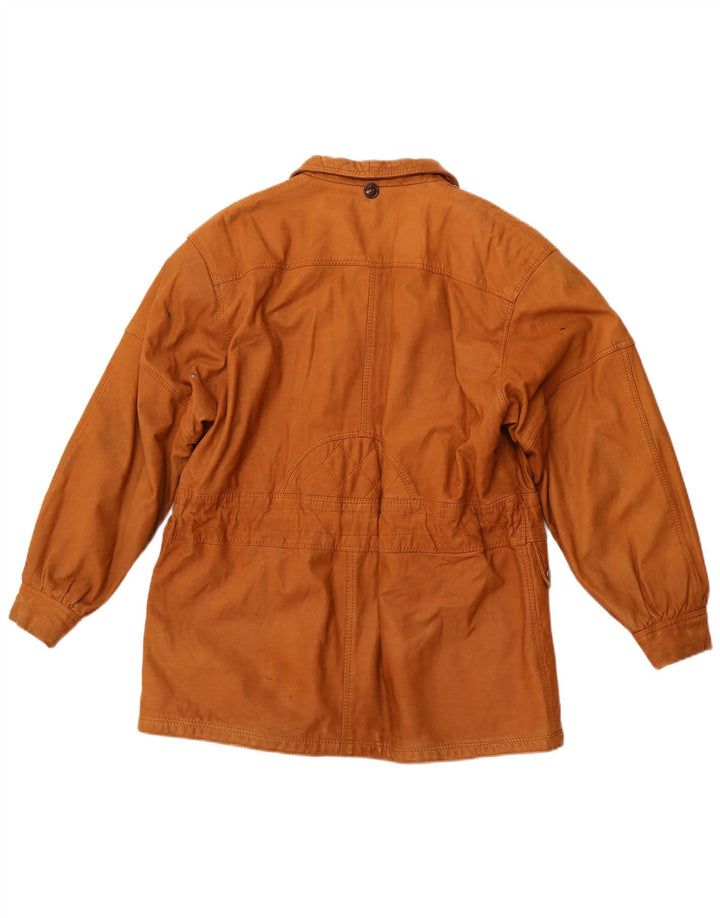 Giacca in pelle da donna VINTAGE UK 6 grande in pelle marrone