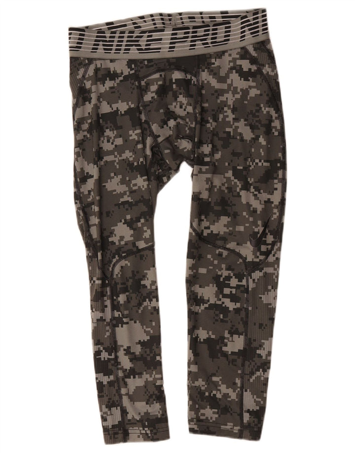 Leggings Nike Capri con grafica da uomo in poliestere mimetico grigio medio