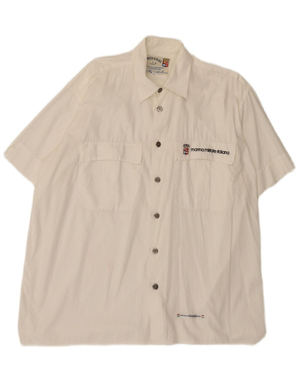 Armata Di Mare Camicia grafica da uomo a maniche corte IT 52 Large Bianca