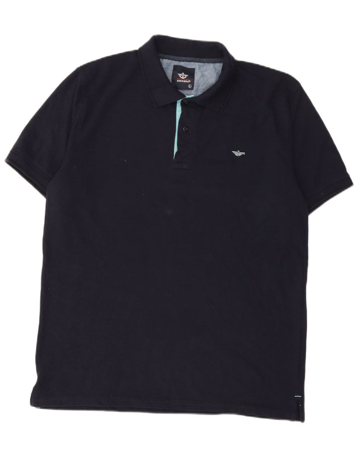 Polo da uomo Dockers grande blu navy