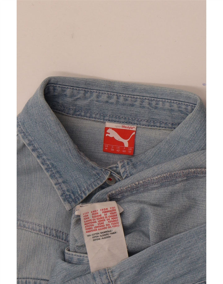 Camicia in denim da donna Puma UK 12 cotone blu medio