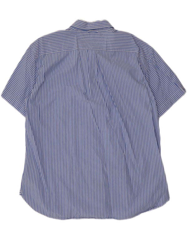 Camicia a maniche corte da uomo Tommy Hilfiger 2XL cotone gessato blu