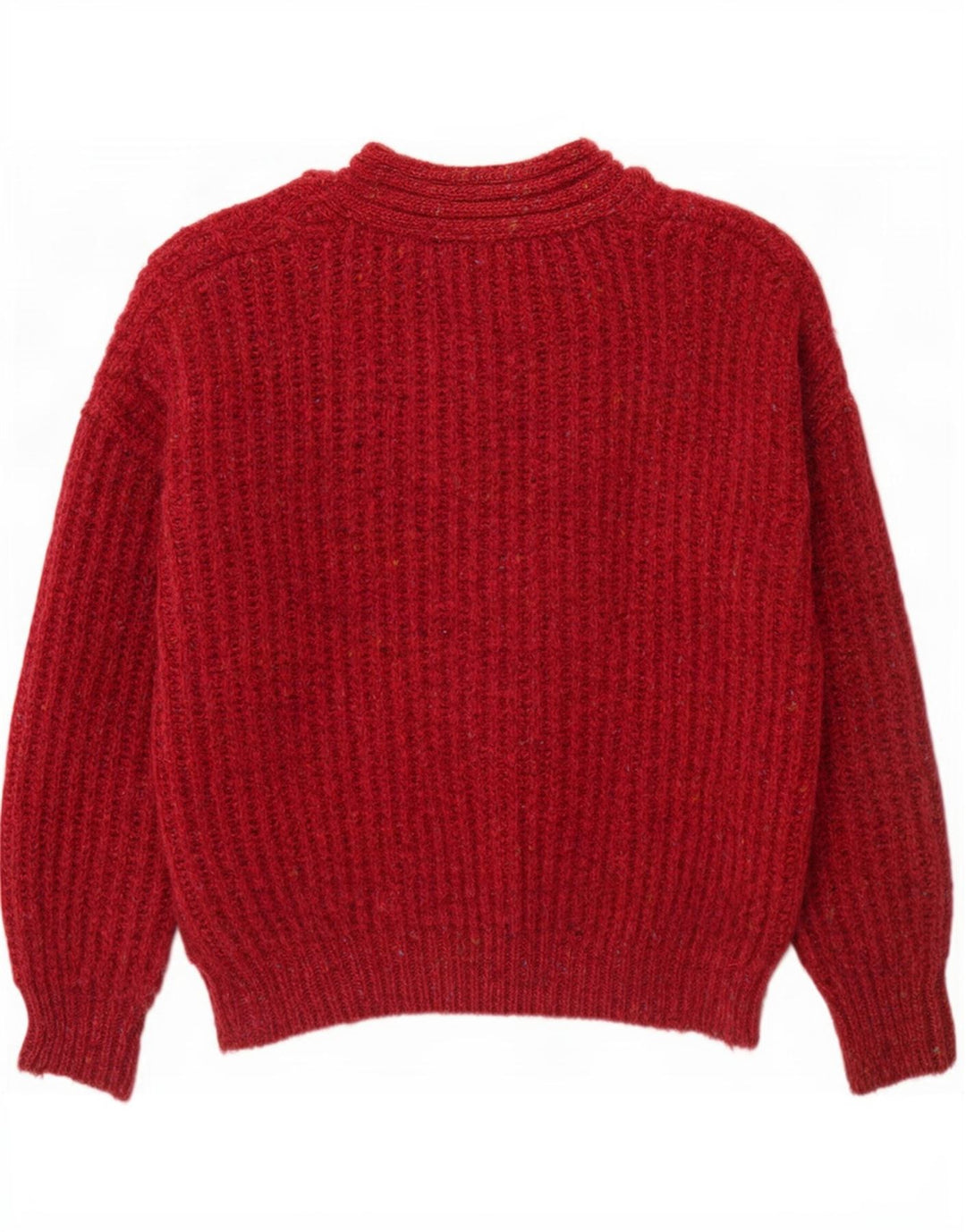 Maglione da uomo con scollo a V Giovanni Lana screziata bordeaux medio