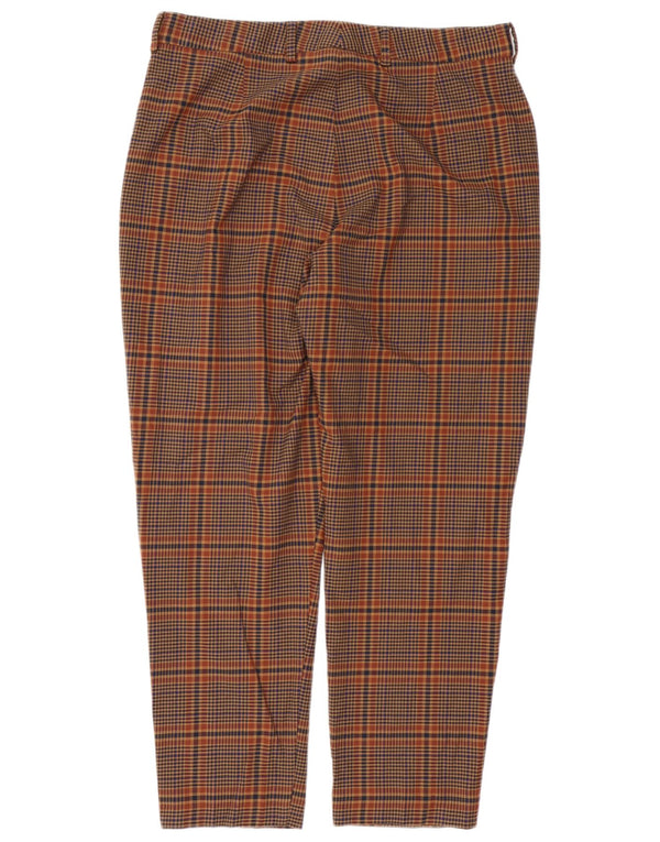 Pantaloni casual da donna French Connection UK 16 Large W34 L27 Marrone a quadri