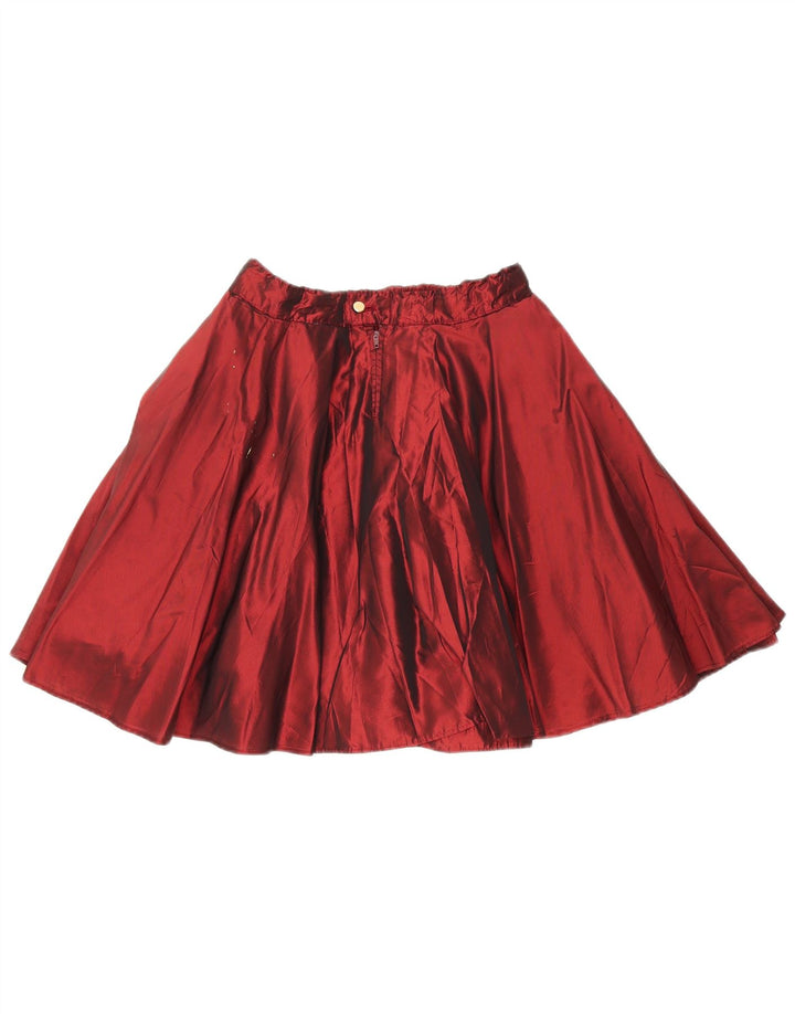 Gonna svasata da donna vintage W26 piccola bordeaux