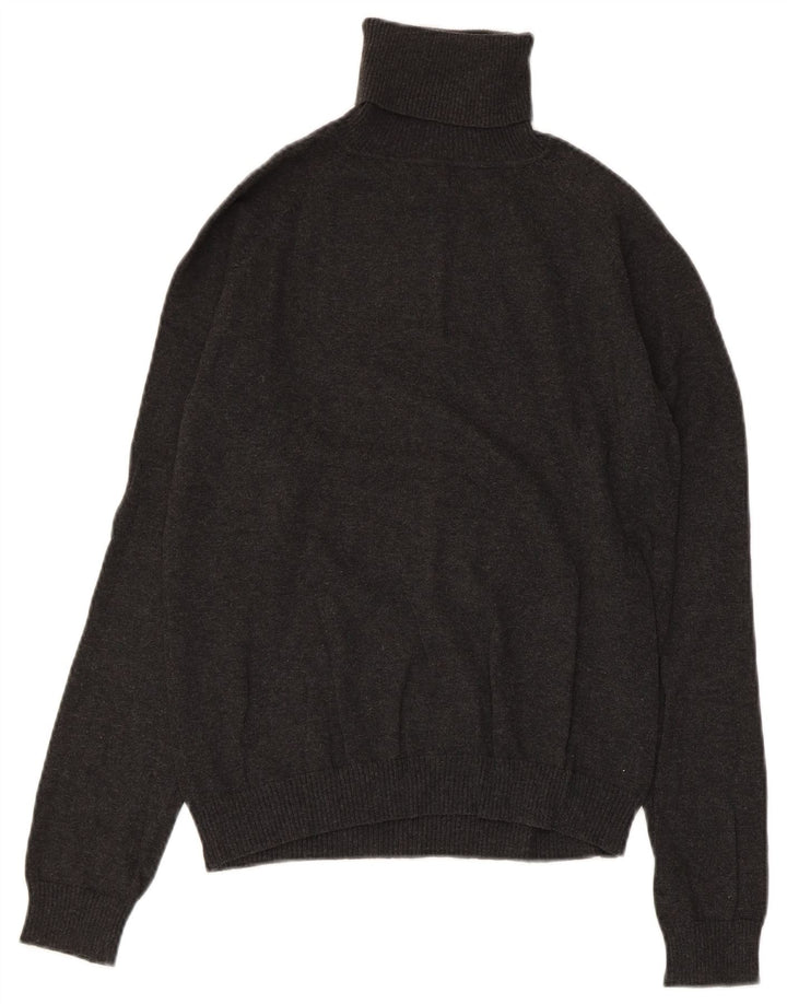 Maglione maglione collo alto da donna ZARA UK 18 XL cotone grigio