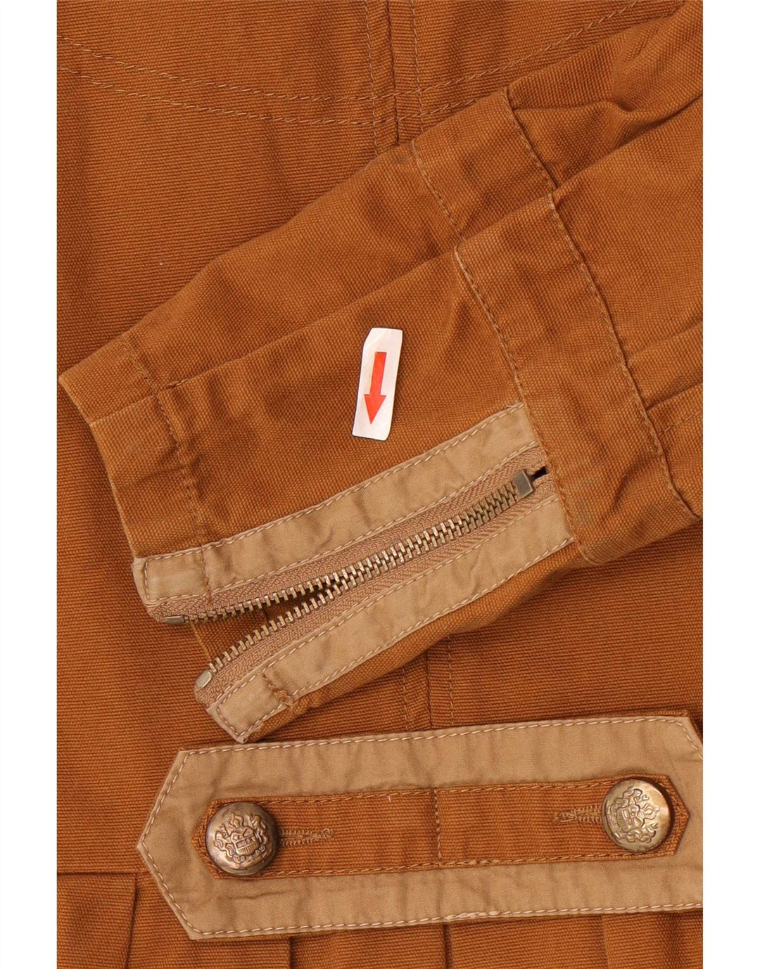 Giacca militare da donna Marks & Spencer UK 12 Cotone marrone medio