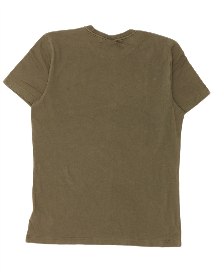 T-shirt grafica da uomo Adidas Top in cotone verde medio