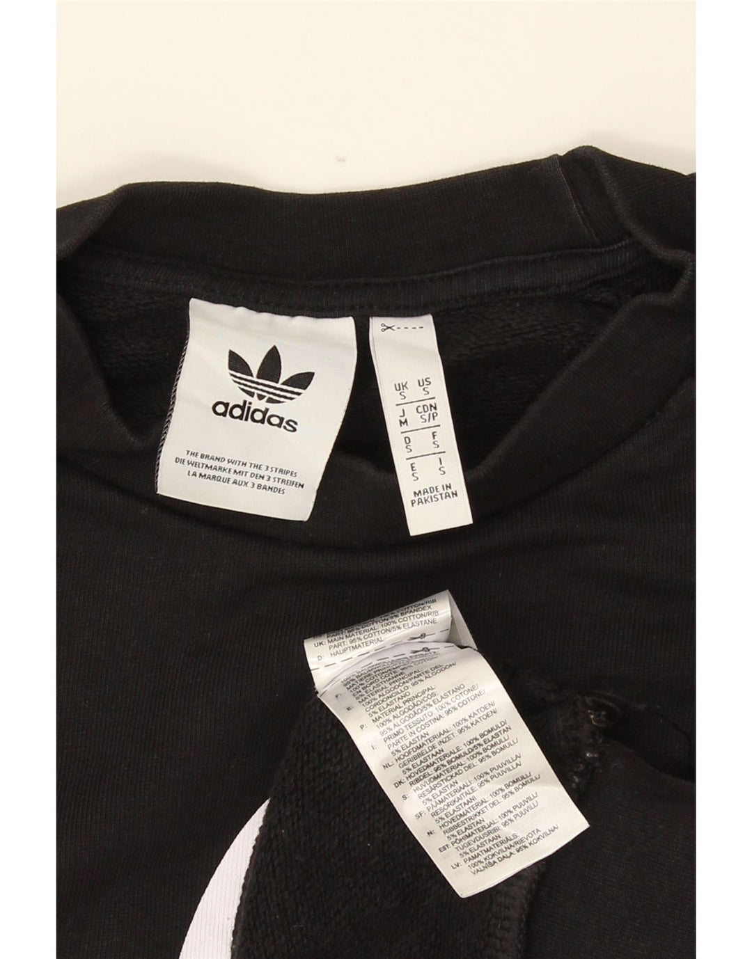 Felpa grafica da uomo Adidas Maglione piccolo cotone nero