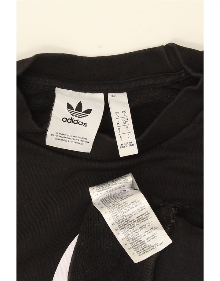 Felpa grafica da uomo Adidas Maglione piccolo cotone nero