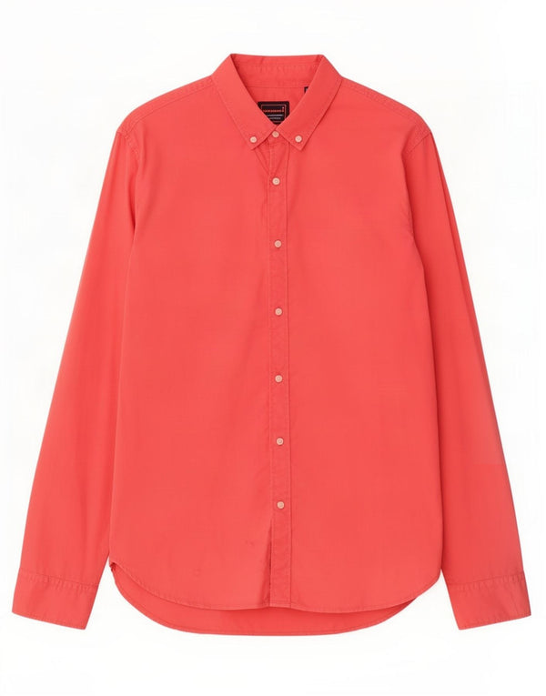 Camicia da uomo Regular Fit Superdry 2XL in cotone rosso