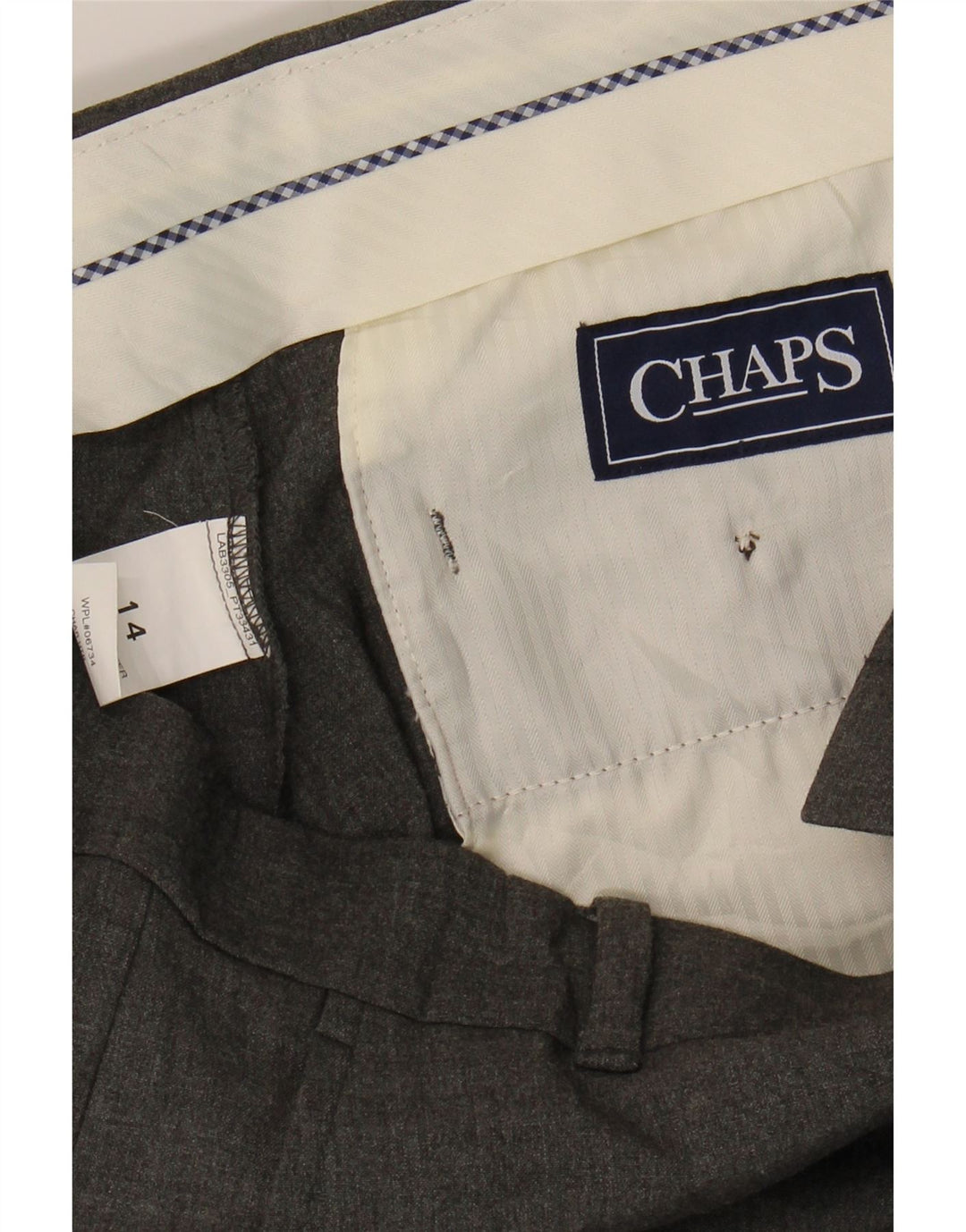 CHAPS Boys Straight Casual Trousers 13-14 Years W28 L28 Grey Polyester Vintage Chaps and Second-Hand Chaps from Messina Hembry 