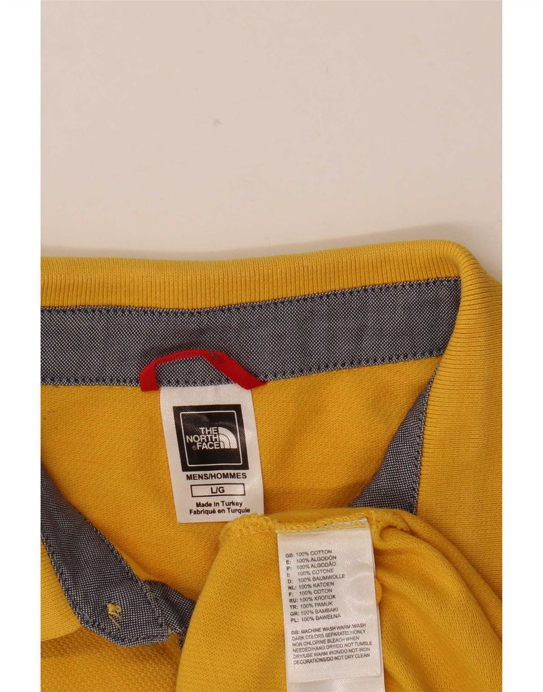 Polo da uomo The North Face grande in cotone giallo