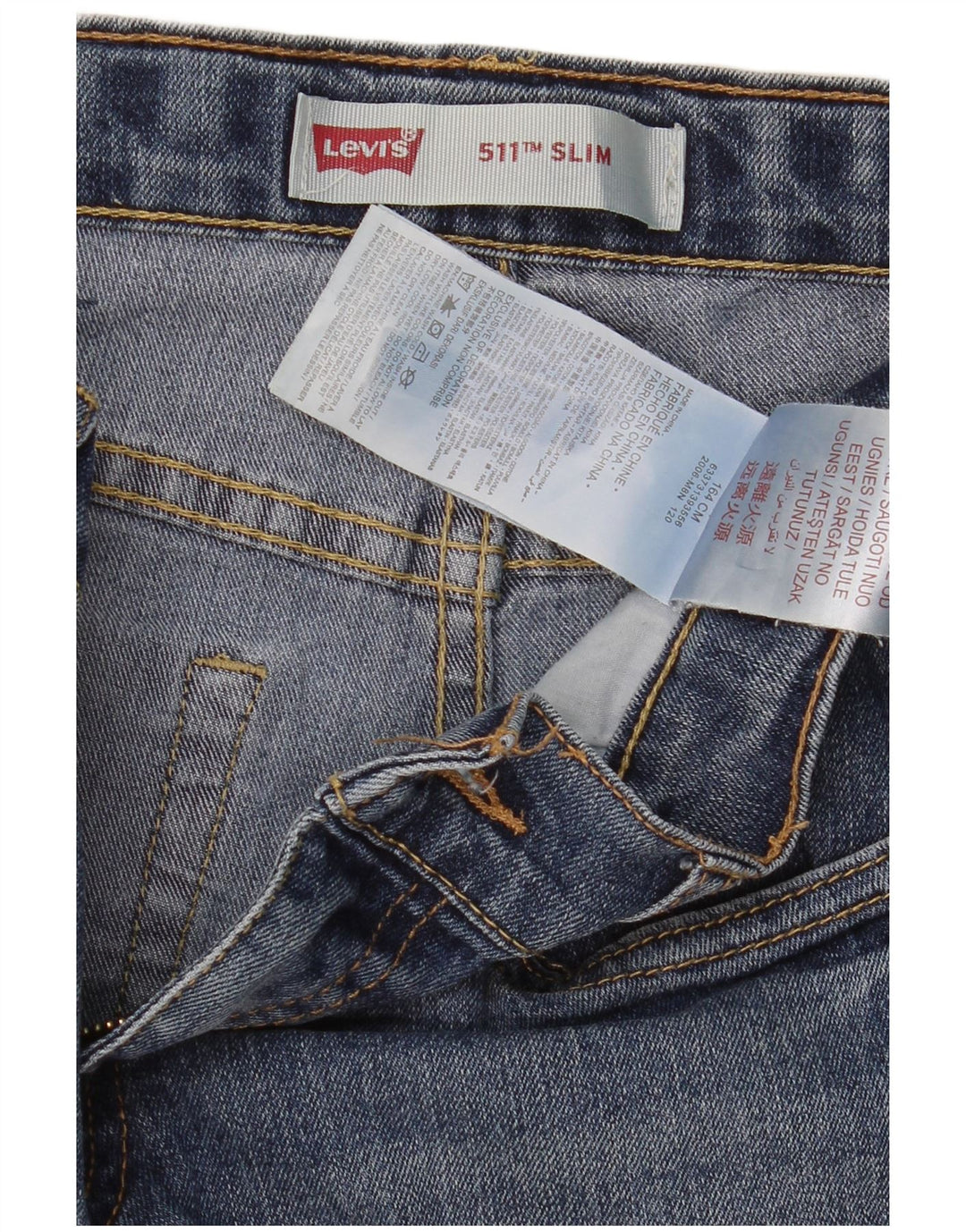 Levi's Ragazzi 511 Jeans Slim 13-14 anni W28 L29 Cotone Blu