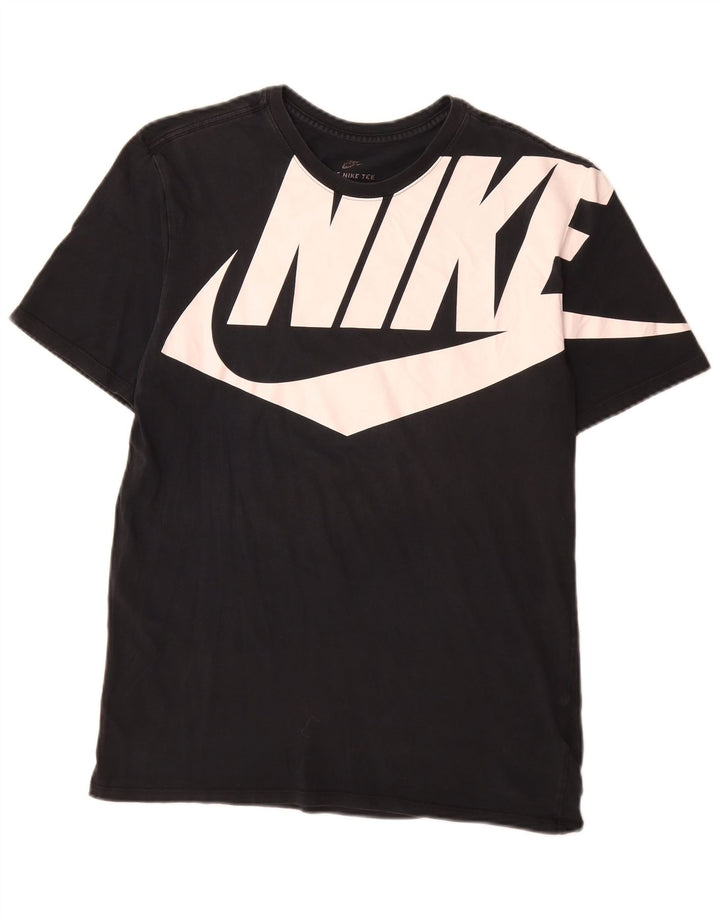 T-shirt grafica da uomo Nike Top in cotone nero medio