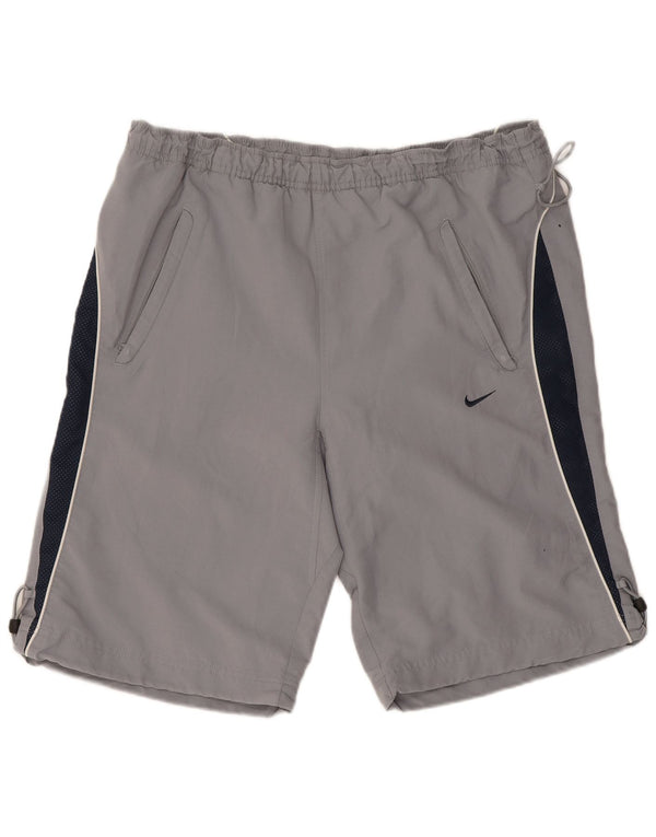 Pantaloncini sportivi Nike da uomo UK 31/33 Poliestere color block grigio medio
