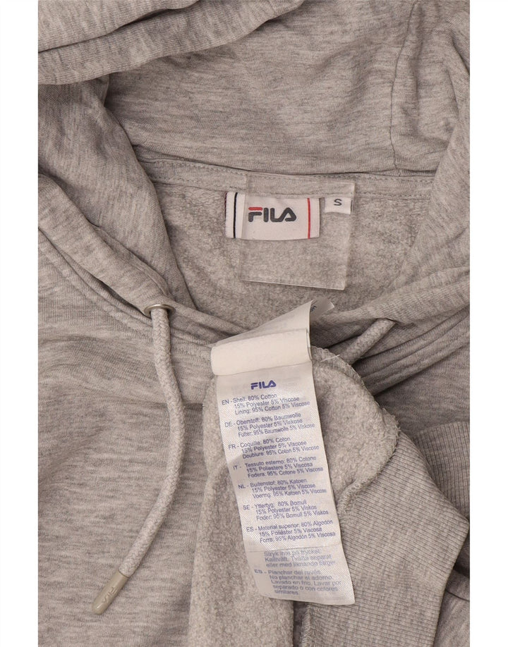 Maglione con cappuccio da uomo FILA piccolo in cotone grigio