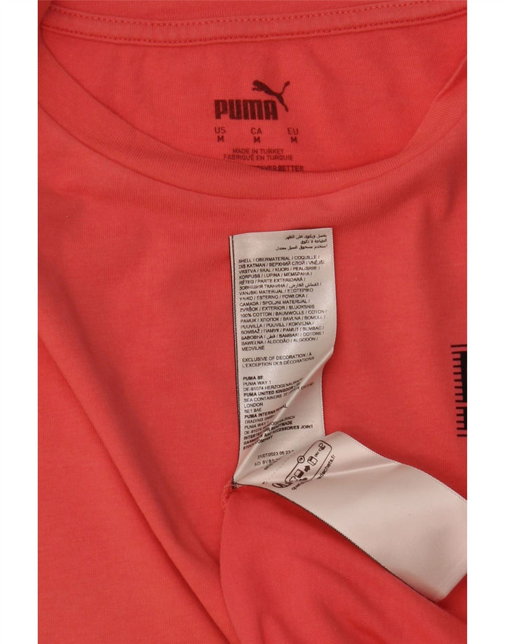 T-shirt da donna Puma UK 14 cotone arancione medio