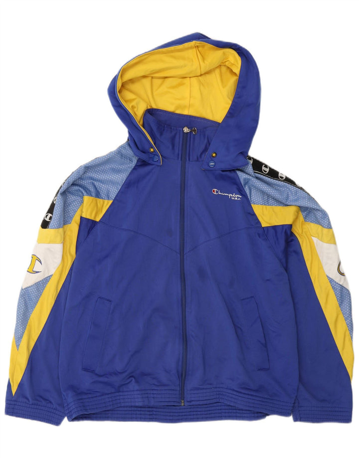 Giacca da tuta grafica da uomo vestibilità ampia Champion Small Blue Colourblock