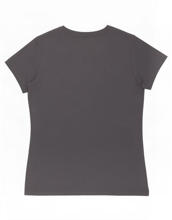 Jack Wolfskin Womens Graphic T-Shirt Top UK 12 Medium Grey Cotton
