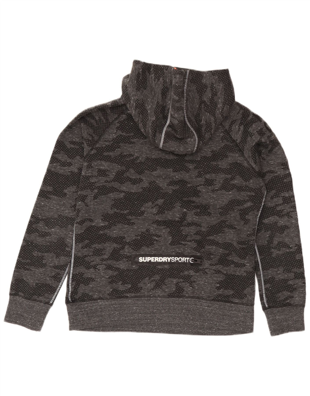 Tuta intera da donna con grafica Superdry UK 18 XL Poliestere mimetico grigio