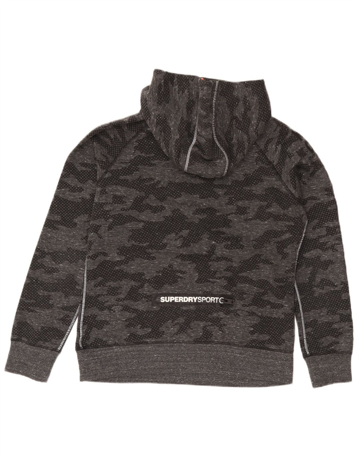 Tuta intera da donna con grafica Superdry UK 18 XL Poliestere mimetico grigio