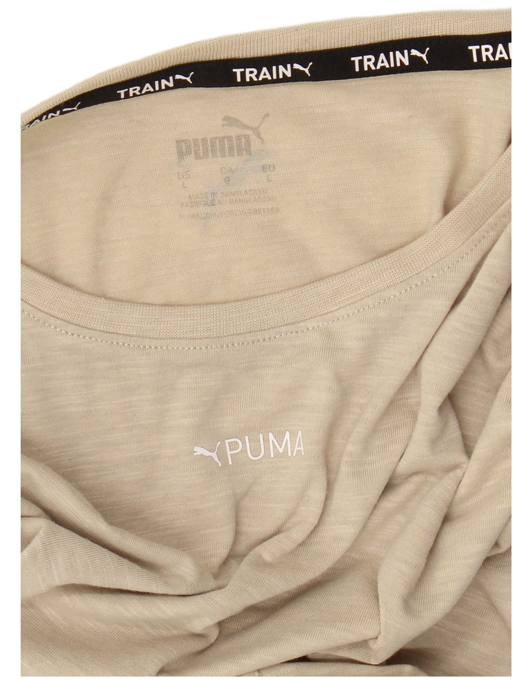 Puma T-shirt da uomo Top Large Beige screziato