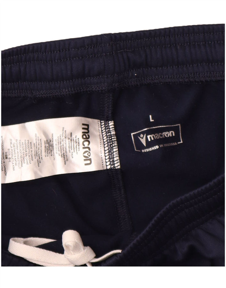 Macron Pantaloni da tuta da uomo Joggers Large Blu Navy Poliestere