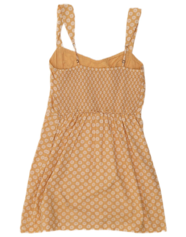 Abercrombie & Fitch Womens Sundress UK 12 Medium Yellow Floral Cotton