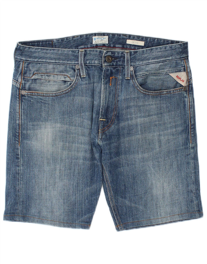 Replay Pantaloncini di jeans Jeto da uomo W32 grandi blu