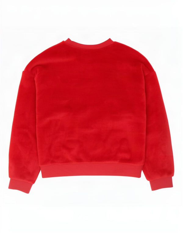 Maglione in pile oversize da donna Marks & Spencer UK 6 XS rosso cotone