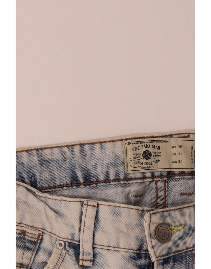 Pantaloncini di jeans da uomo Zara EU 40 medi W31 cotone blu