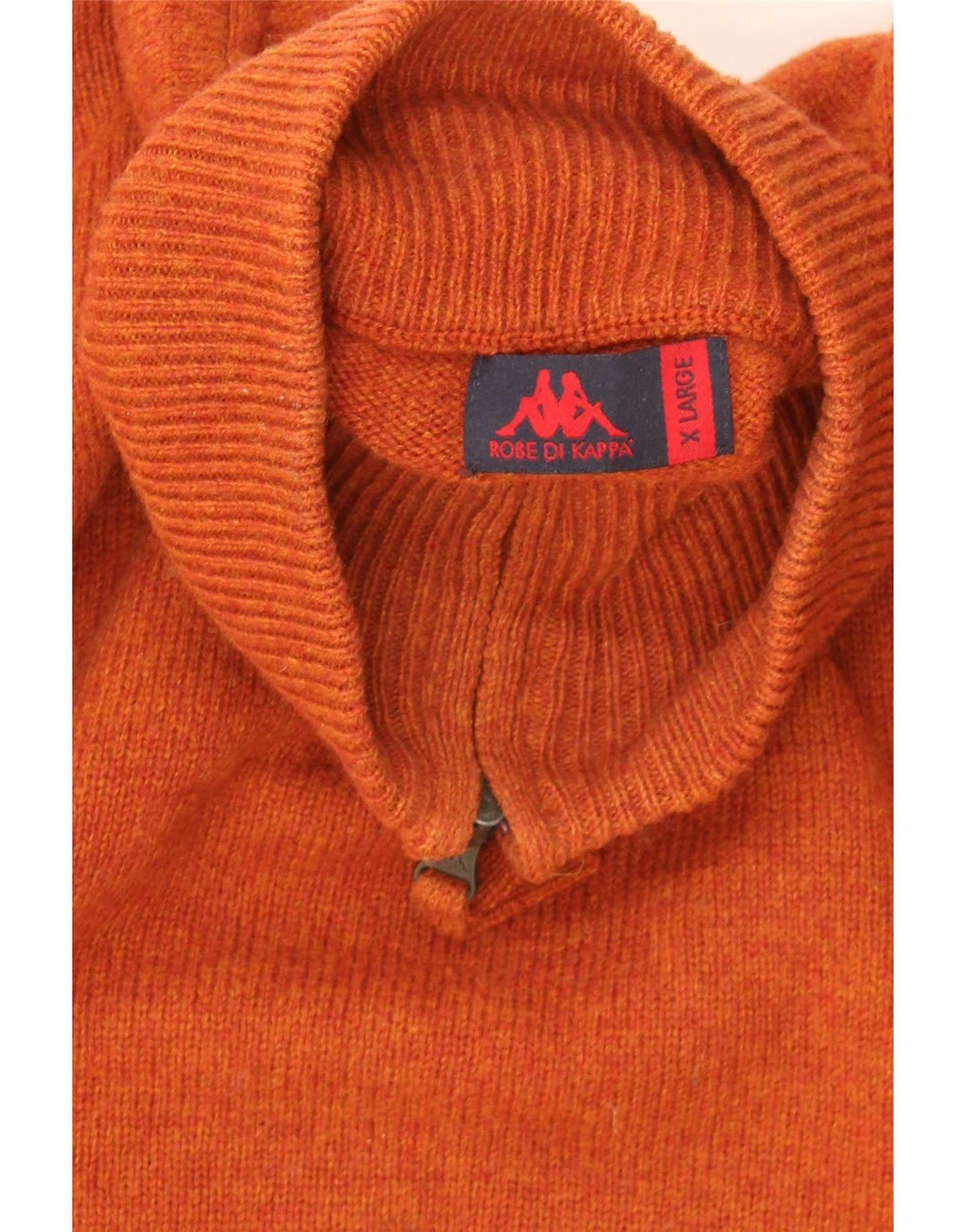 Maglione Kappa da uomo con zip e collo XL arancione